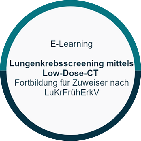 Badge: E-Learning Lungenkrebsscreening mittels Low-Dose-CT